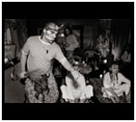 Photo of Dimitri Dancing, black and white